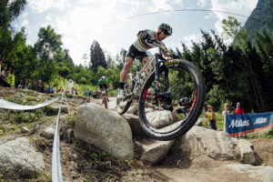 Nino Schurter performs at UCI XCO World Cup in Val di Sole, Italy on August 4th, 2019 // Bartek Wolinski/Red Bull Content Pool // SI201908040778 // Usage for editorial use only //