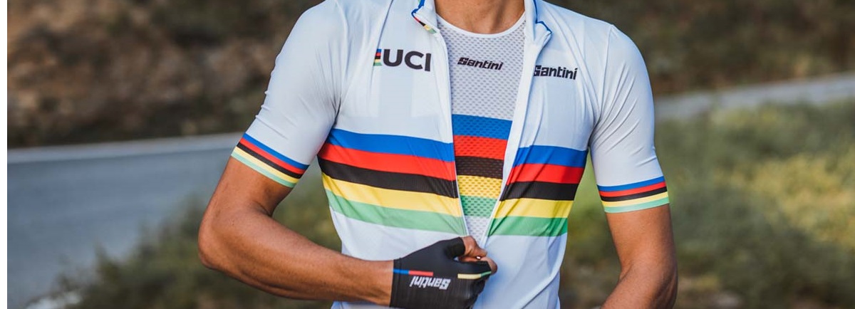 Santini sceglie il tessuto 100% riciclato di Polartec per le maglie dei Campioni del mondo