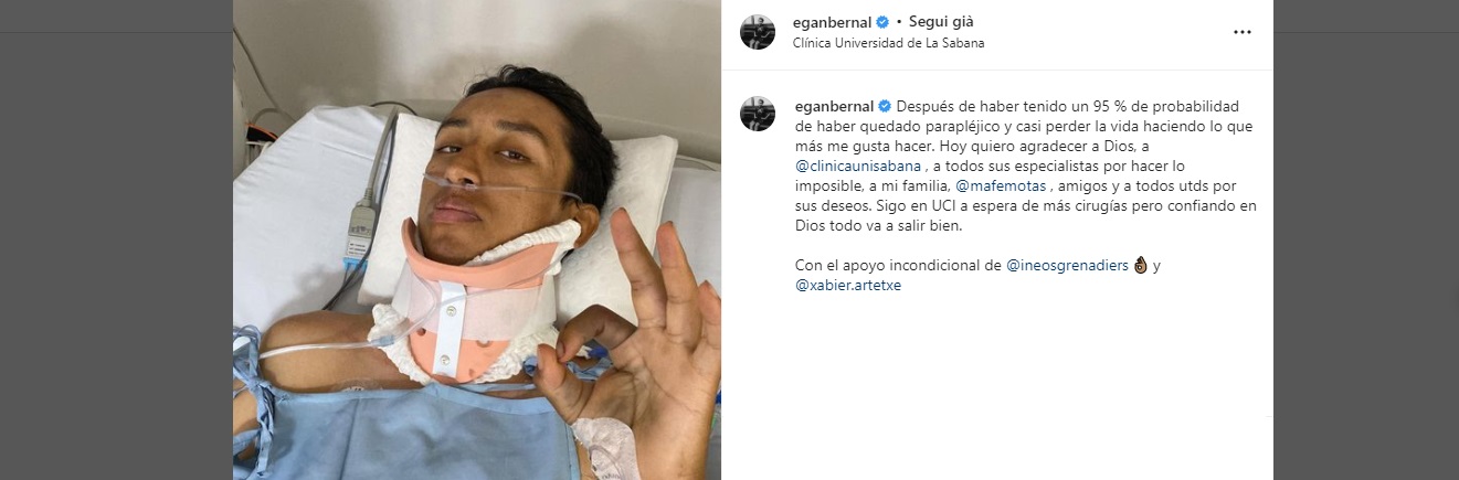 Egan Bernal: il post