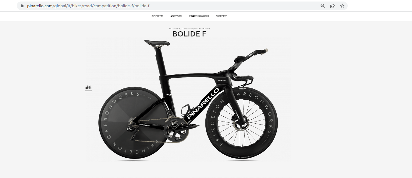 Pinarello Bolide F (immagine sito pinarello.com)