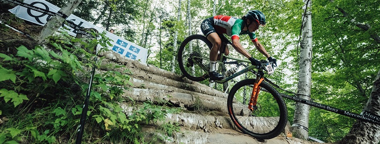 Martina Berta performs at UCI XCO World Cup in Mont Sainte Anne, Canada on August 7, 2022 // Bartek Wolinski / Red Bull Content Pool // SI202208080036 // Usage for editorial use only //